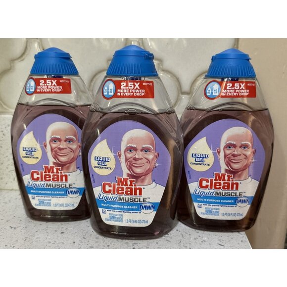 Mr. Clean Other - 3-Mr. Clean Liquid Muscle Cleaner Dawn Gel 16 oz 2.5X Power Discontinued